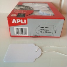 Apli hangetiket met koord 45x65mm 400st Td35254565